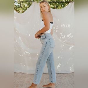 We the Free Pacifica High Waist Nonstretch Straight Leg Jeans 31